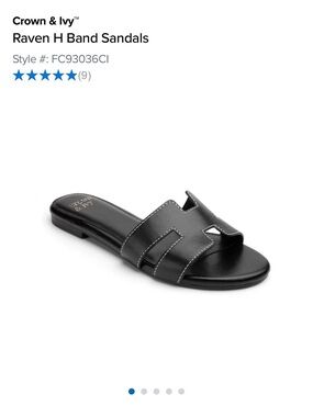 NWT Crown & Ivy Raven H Band Sandals